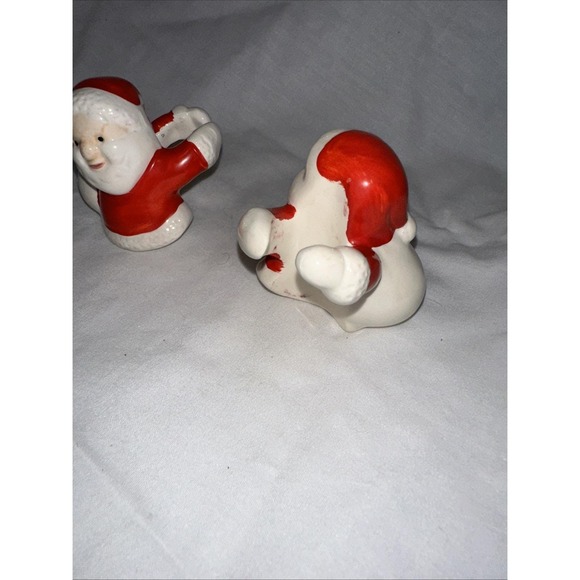 Vintage Santa Candle Holders Set Of 2 - Picture 3 of 5
